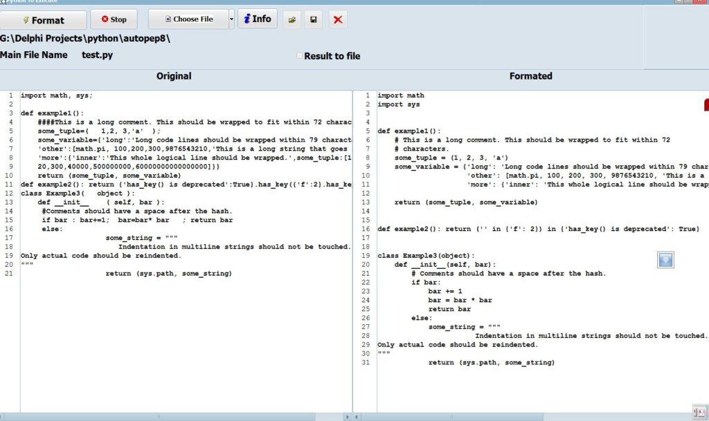 Python Formater | LIM ELECTRONICS weighing software for production industry